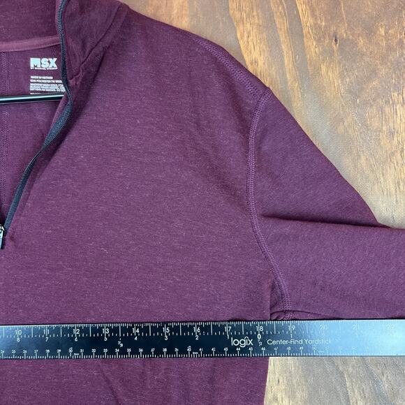 MSX by Michael Strahan Mens Jacket Purple 1/4 Zip Performance Athletic Wool S - Picture 7 of 12